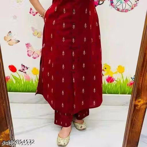 Women Printed Viscose Rayon Ethnic Dress