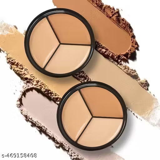3 In 1 Full Cover Concealer Makeup Palette Cream (Dark Tone)