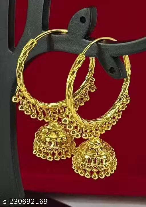 Beautiful 1G gold plated jhumki bali