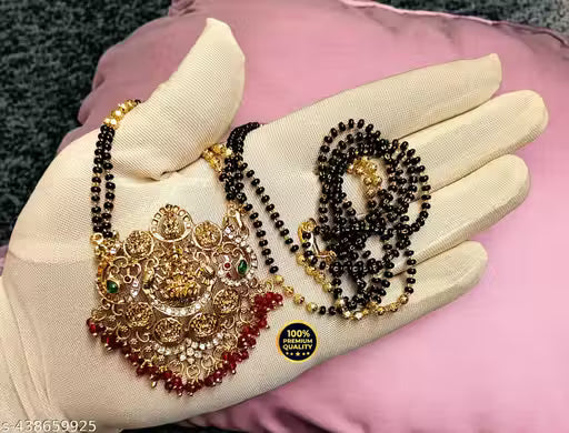 Pendent with two line fancy 24 Inch mangalsutra for Women's & Girls