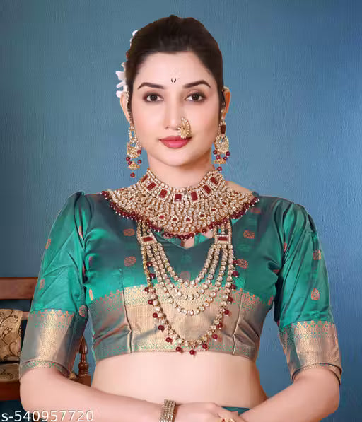 TRENDING PAITHANI RICH PALLU SILK SAREE WITH BLOUSE(BLUE)