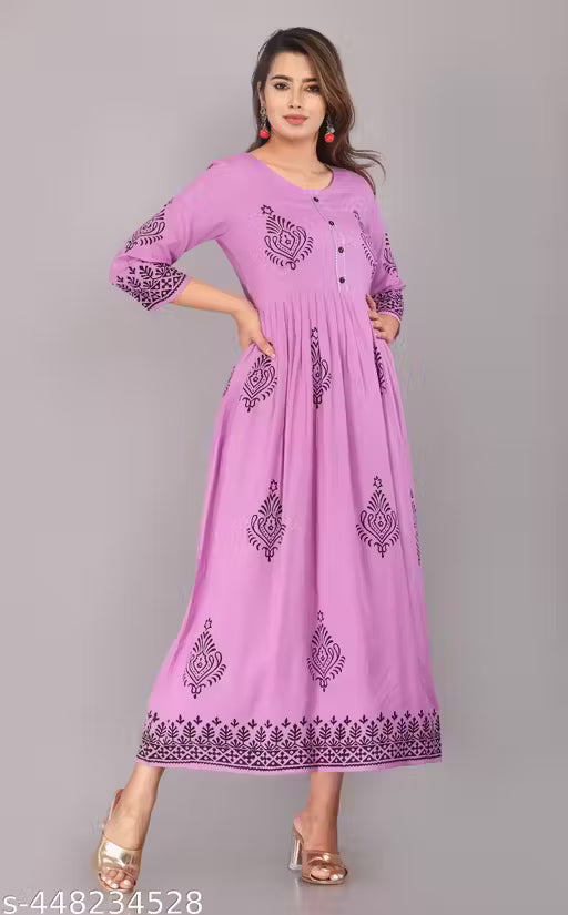 Printed Rayon Kurti for Women Wedding kurtis