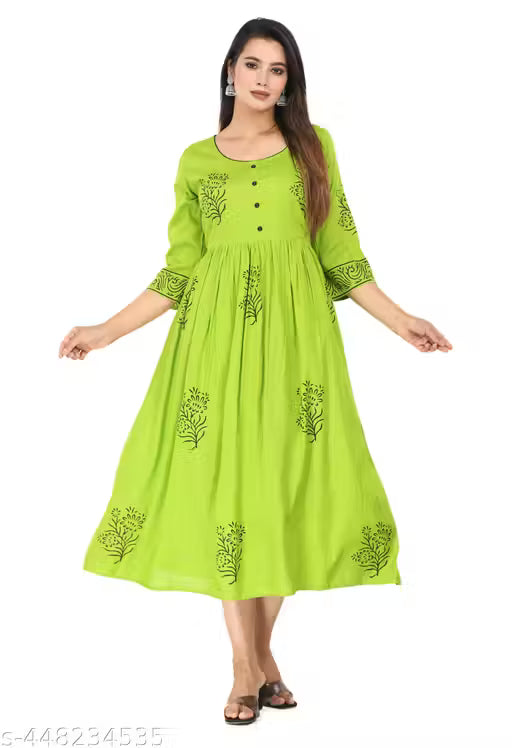 New Stylish Trendy Floral Print Kurta For Women