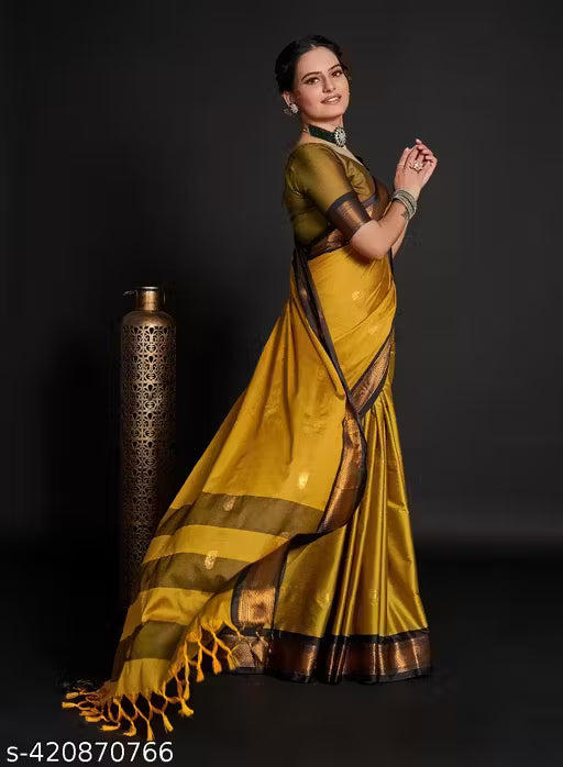 Traditional Design Paithani Sico Silk Saree with running blouse piece