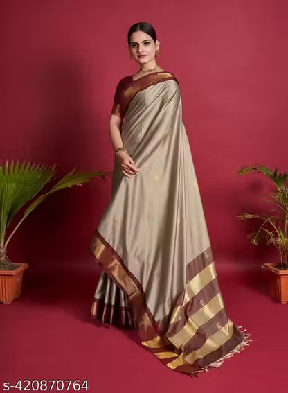 Traditional Design Paithani Sico Silk Saree with running blouse piece