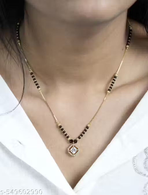 Jueri Princess Cut American Diamond Premium Mangalsutra For women and girls