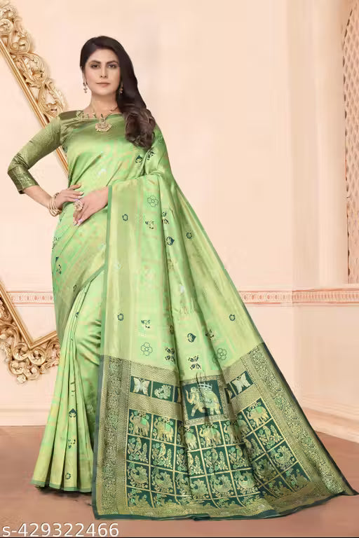 cotton silk jacquard with blouse