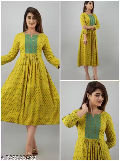 New Trendy Printed And Embroidery Kurti