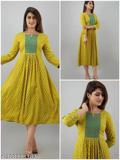 New Trendy Printed And Embroidery Kurti