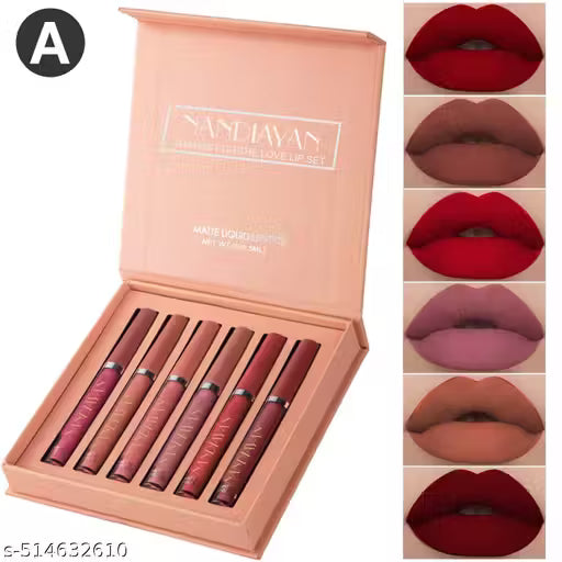 Nandiyan set 6 Matte Liquid Lipstick - Shade A