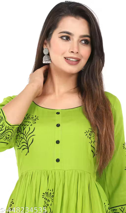 New Stylish Trendy Floral Print Kurta For Women