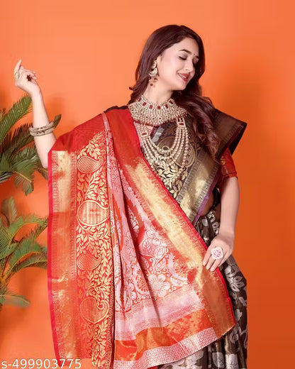 Banarasi Art Silk Kanjivaram Saree with Blouse