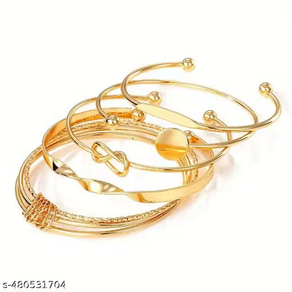 Birthday Gift For Sister Design Bracelet For Women Twisted Gold-Plated Light Luxury Opening Bangle