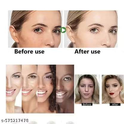 Premium Sunisa 2-in-1 Waterproof BB & CC Cream Foundation with Mushroom Head Cushion + Compact Powder & Brush (20g, Natural Beige)