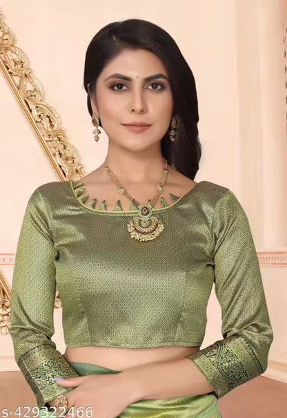 cotton silk jacquard with blouse