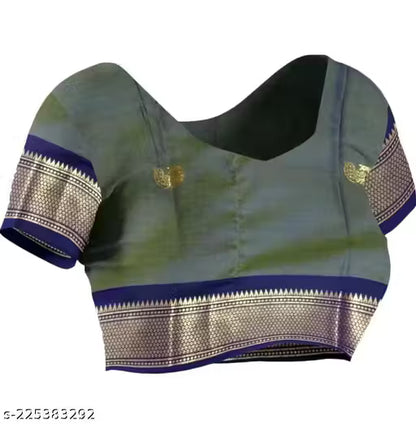 Paithani Cotton silk saree peacock butti latest Paithani saree