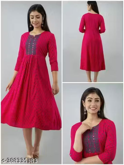 New Trendy Printed And Embroidery Kurti