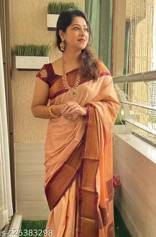 Paithani Cotton silk saree peacock butti latest Paithani saree