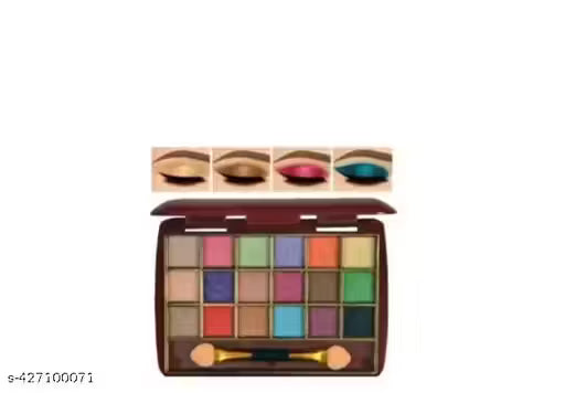 18 color Shades Eyeshadow Palate With 5 in 1 makeup Brush And 36H Eyeliner