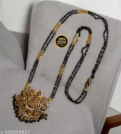 Pendent with two line fancy 24 Inch mangalsutra for Women's & Girls