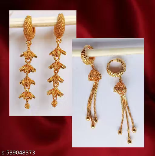 Combo of Micro Gold Plated Earrings for Women