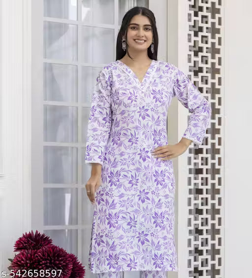 Chafi Collection Long Cotton Kurti