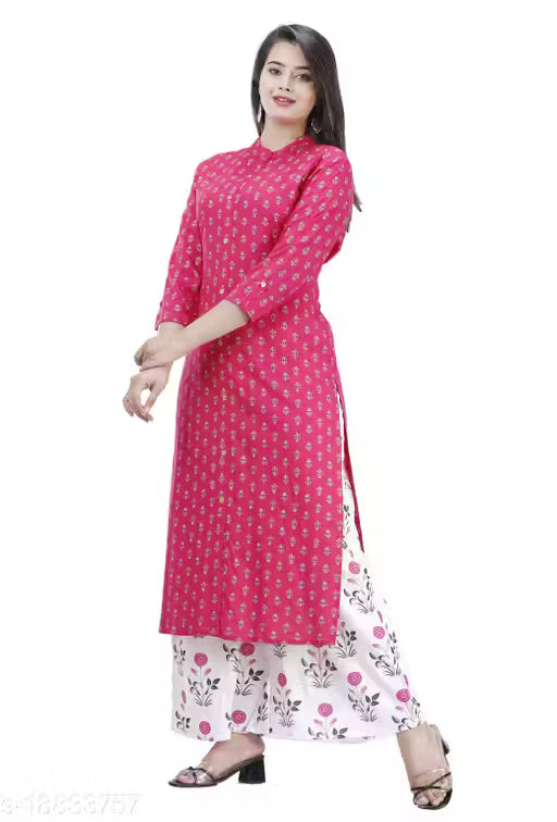Trendy Petite Women Kurta Sets-Pink