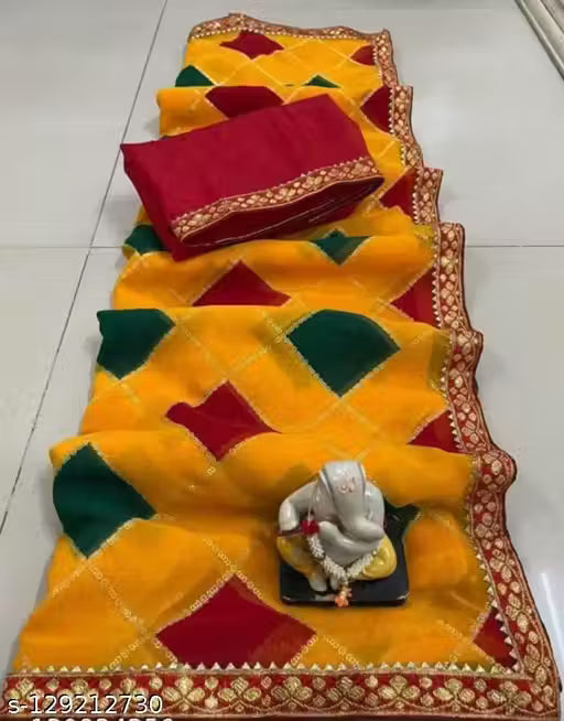 Bandhani Georgette Saree with Blouse
