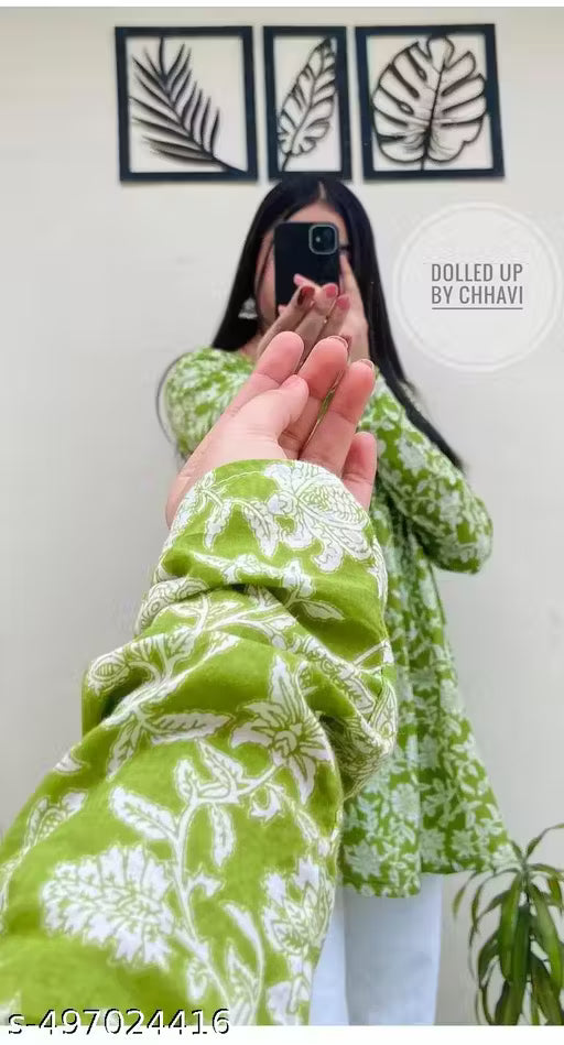 Women's rayon Jaipuri printed Kurti