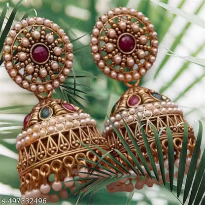 Trendy New Tranding Oxodised Red Rajwadi Jumakha