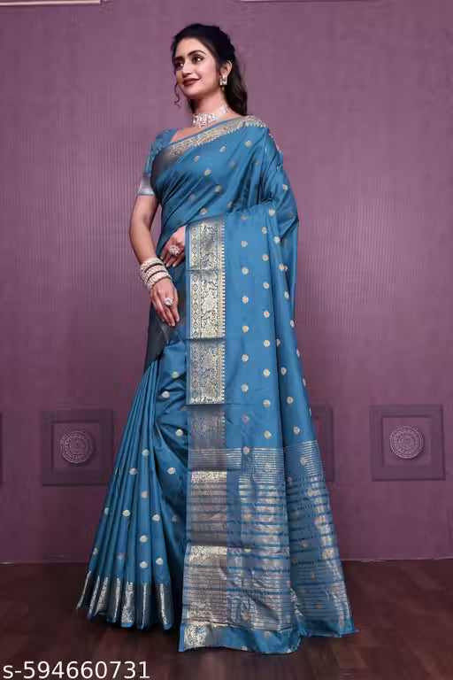 Premium Banarasi Super Silk Saree with Blouse