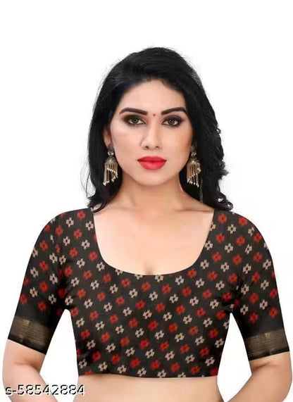 NavSarjan Brasso Cotton Saree with Blouse