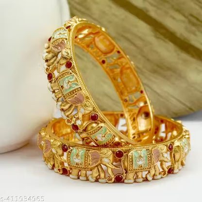 Elephant Designer Meena Bangles