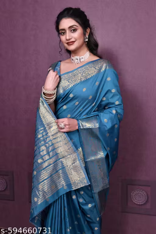 Premium Banarasi Super Silk Saree with Blouse