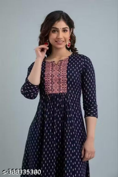 New Trendy Printed And Embroidery Kurti