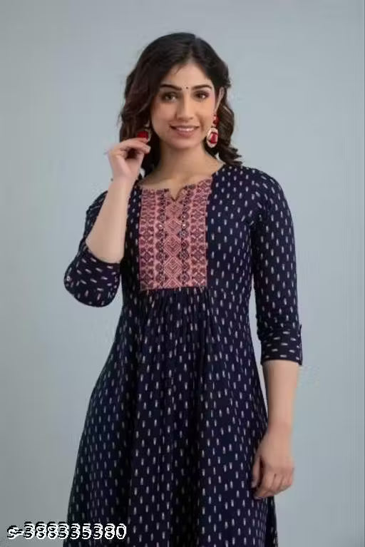 New Trendy Printed And Embroidery Kurti