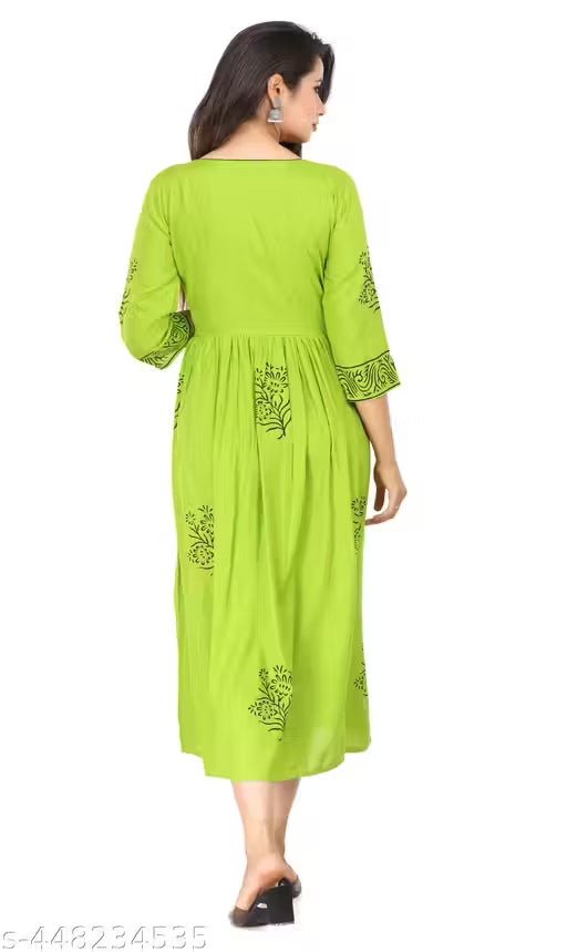 New Stylish Trendy Floral Print Kurta For Women