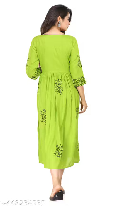 New Stylish Trendy Floral Print Kurta For Women