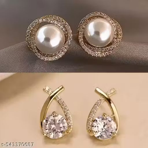 Estailo Perfects Cross Bling Minimal Earrings