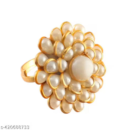 Jewar Mandi Gold Plated Ring Palchi Design