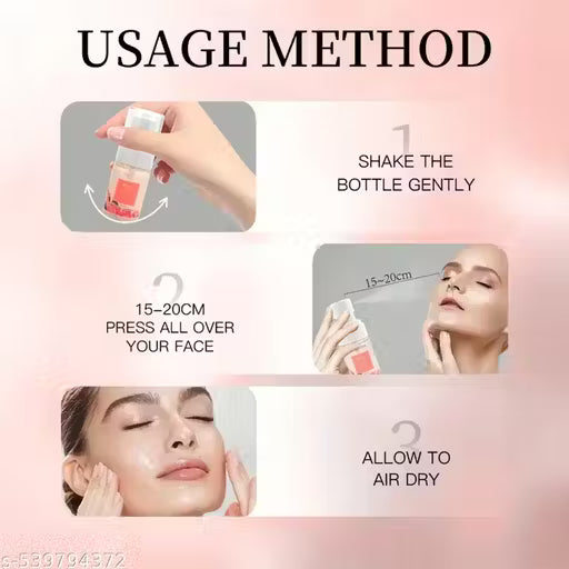 Newsio Rose Long lasting Misty Finish Professional Makeup Fixer Spray Face makeup Primer - 50 ml (Pink)