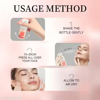 Newsio Rose Long lasting Misty Finish Professional Makeup Fixer Spray Face makeup Primer - 50 ml (Pink)