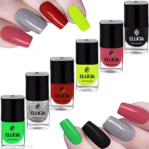 Ellicia 6-Piece Nail Polish Set – High-Quality, Nail Paint