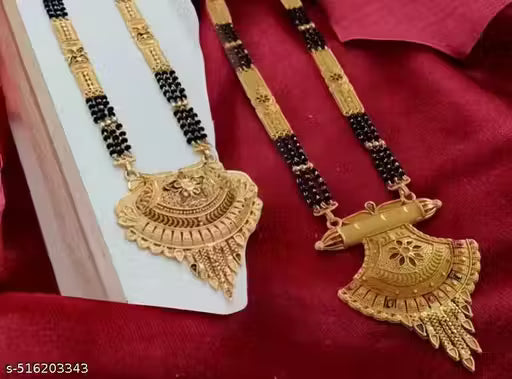 Pack Of 2 Gold Plated Mangalsutra for Women Brass Mangalsutra