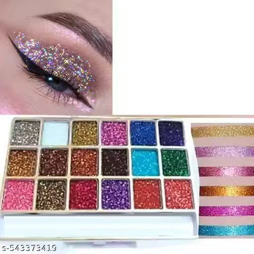 18 Colorr Mini Eyeshadow Palette Glitter EyeshadowContains Brush