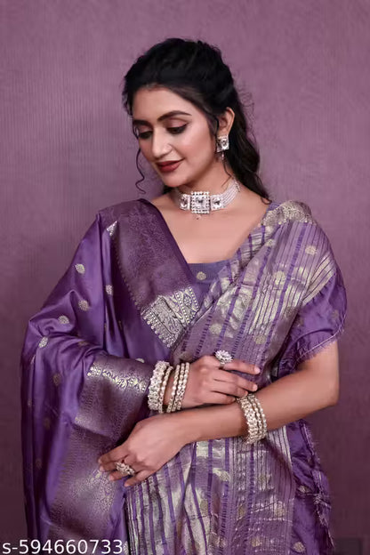 Premium Banarasi Super Silk Saree with Blouse