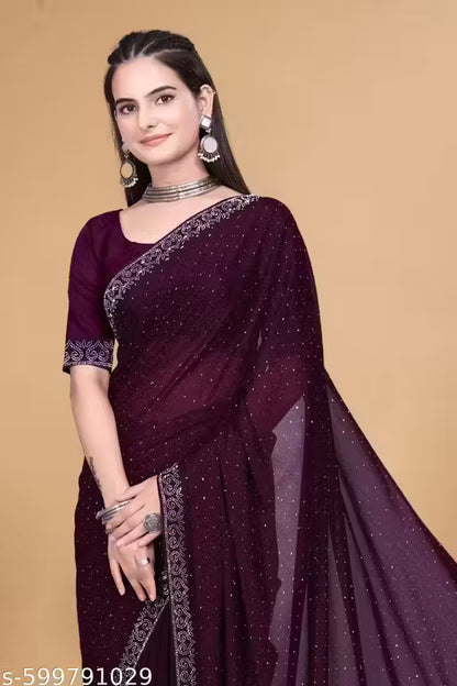 New Collection With Blouse And Premium Quality Saree
