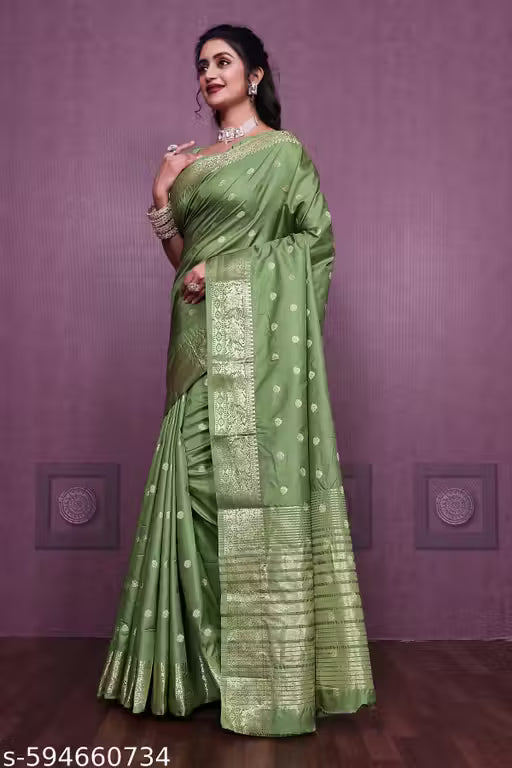 Premium Banarasi Super Silk Saree with Blouse