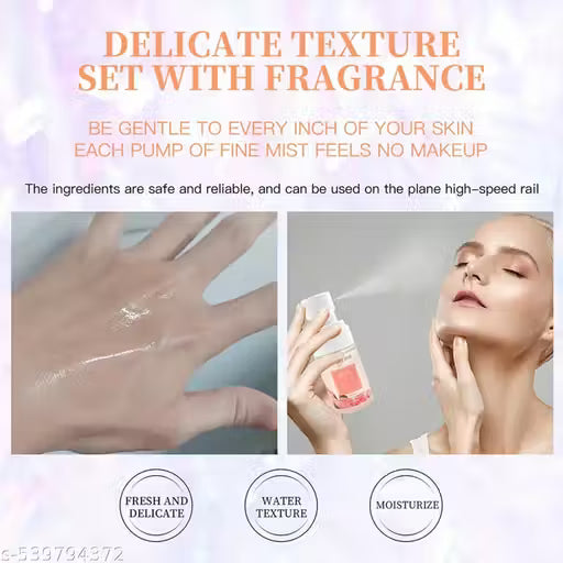 Newsio Rose Long lasting Misty Finish Professional Makeup Fixer Spray Face makeup Primer - 50 ml (Pink)