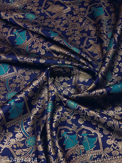 Seagreen Banarasi Silk Saree with Blouse